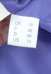 Jacques Vert Women's Purple Size 18 Short Sleeve Suit Jacket - Image 6