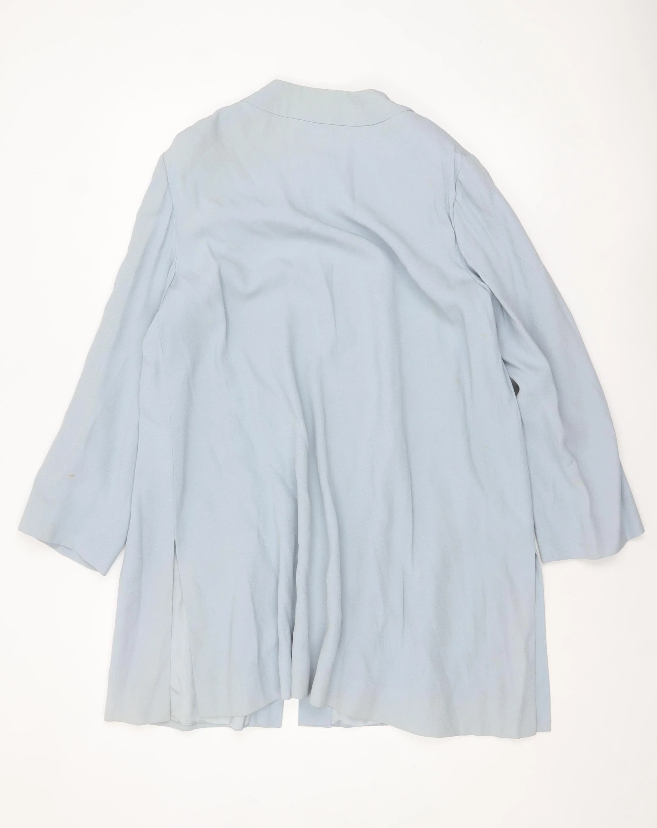 Jaeger Women Blue Mid-Length Coat Size 12 Acetate Blend Classic Style - Image 3