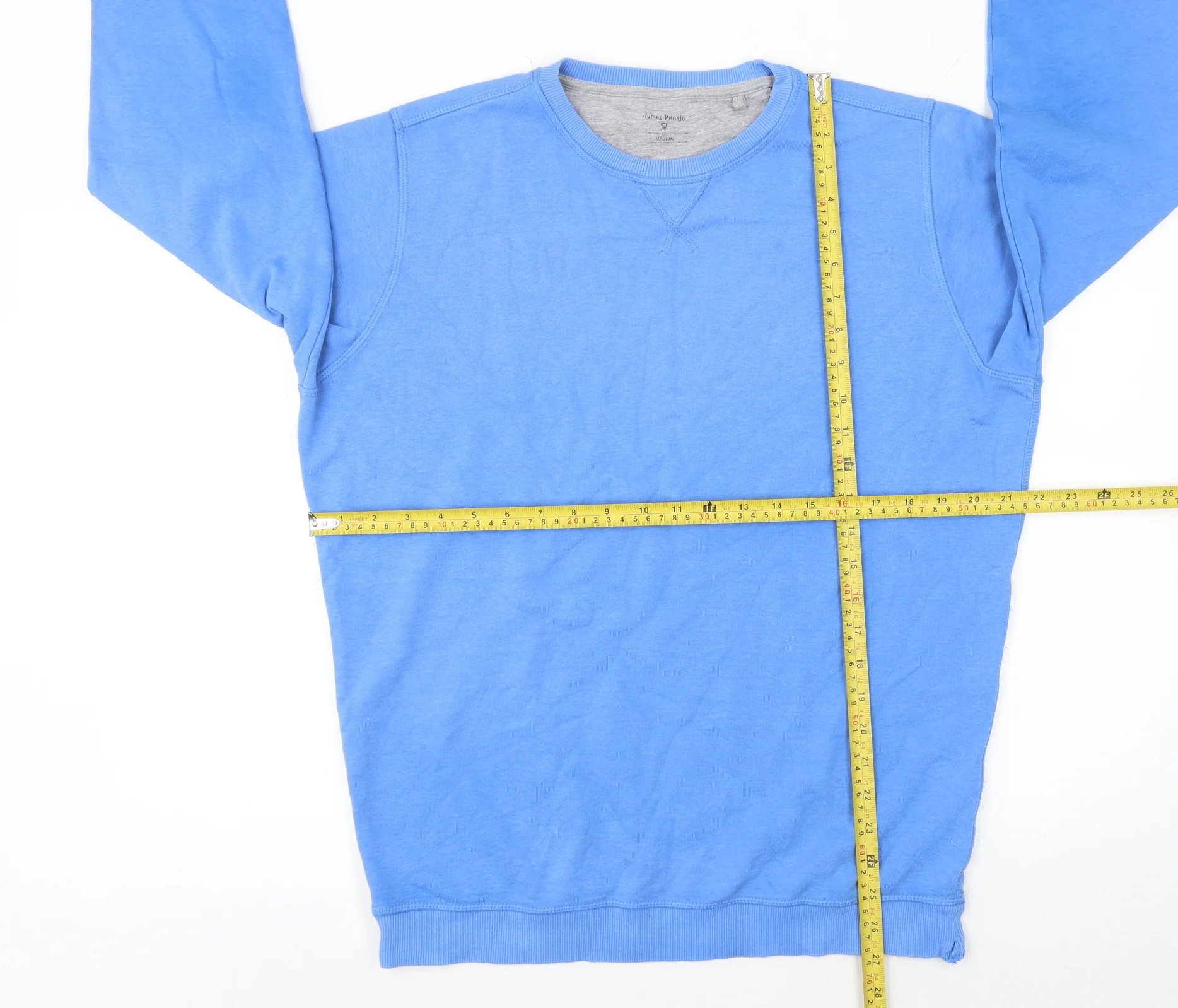 James Pringle Men's Blue Crew Neck Pullover Sweatshirt Medium - Image 2