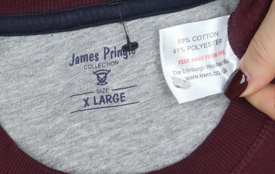 James Pringle Men's Red XL Pullover Crew Neck Sweatshirt - Image 4