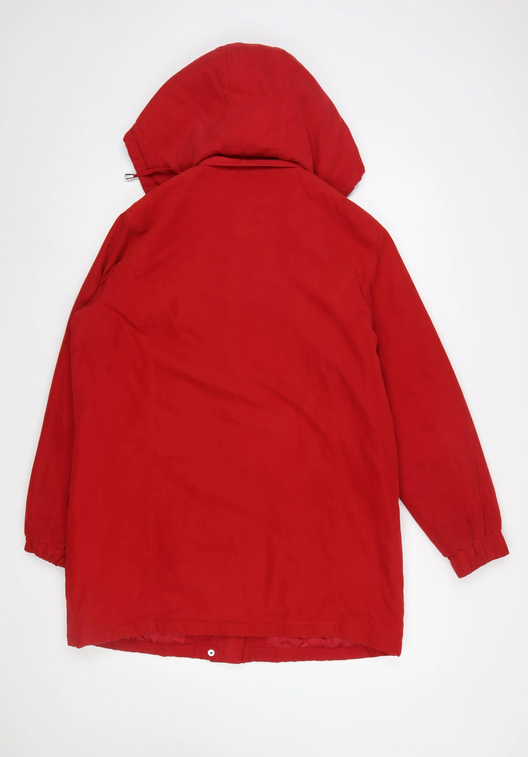 JBC Collection Women’s Red Hooded Parka Jacket Size 12 Long Sleeve - Image 3