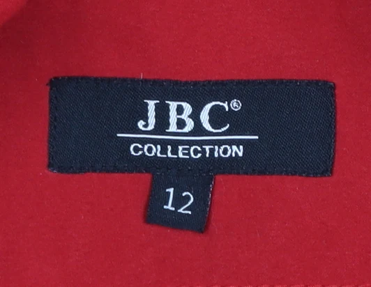 JBC Collection Women’s Red Hooded Parka Jacket Size 12 Long Sleeve - Image 4