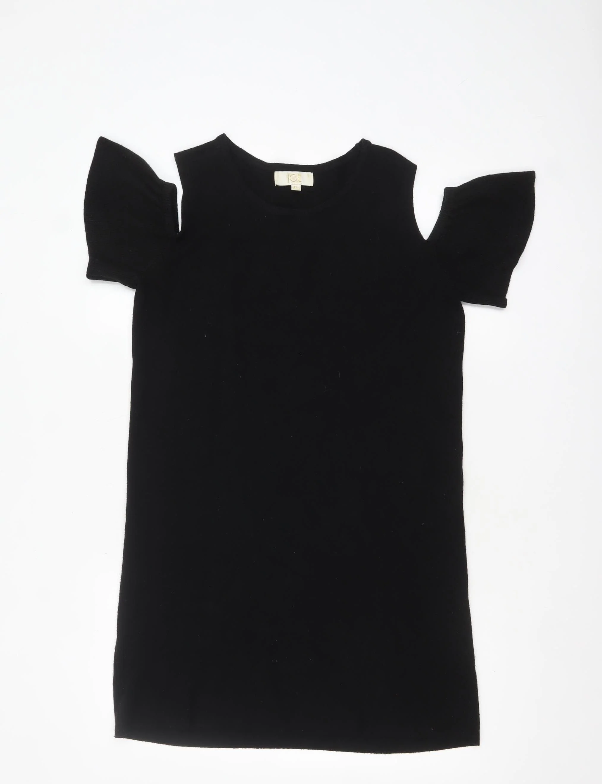 JCL Women’s Black Cold Shoulder Knit Pullover Jumper One Size