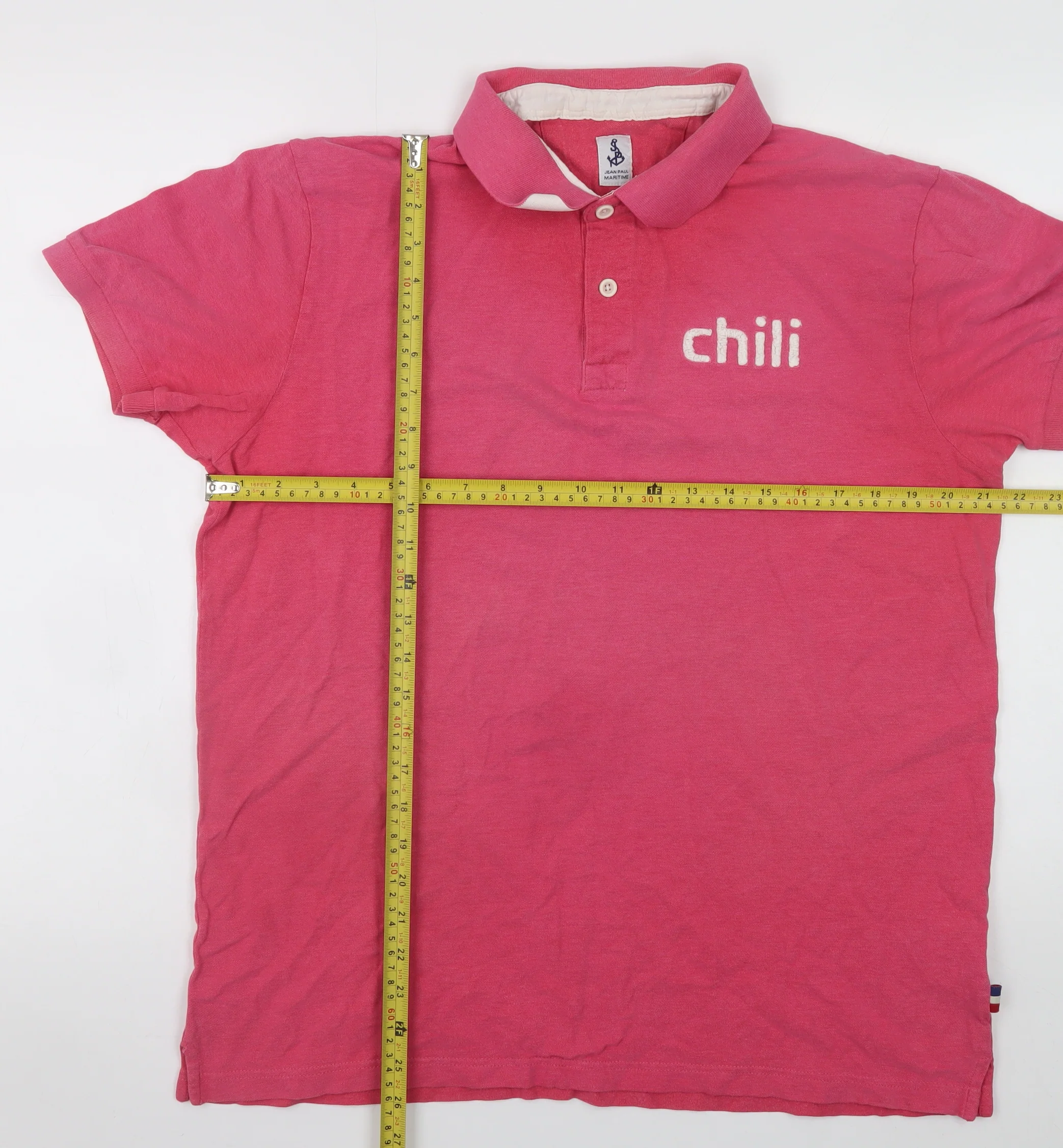 Jean Paul Maritime Men's Pink Polo Shirt XL Short Sleeve Cotton - Image 2