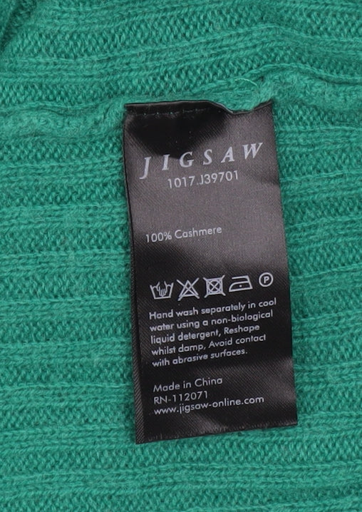 Jigsaw Women Green Cashmere Crew Neck Long Sleeve Pullover Jumper M - Image 5
