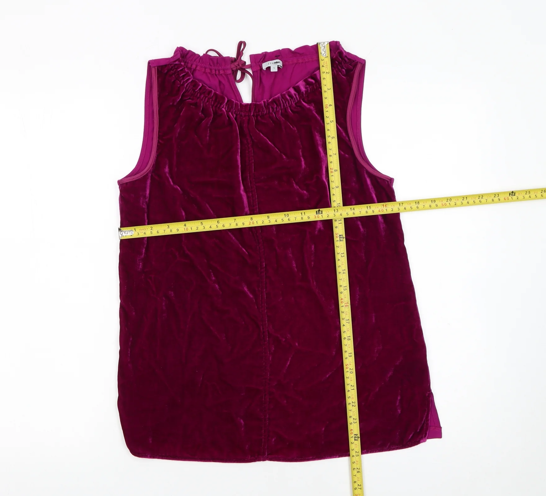 Jigsaw Women’s Purple Velvet Camisole Tank Top Size S - Image 2