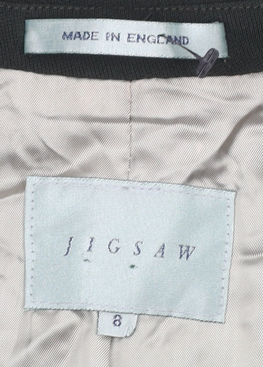 Jigsaw Women's Black Wool Blend Blazer Jacket Size 8 Classic Lined - Image 4