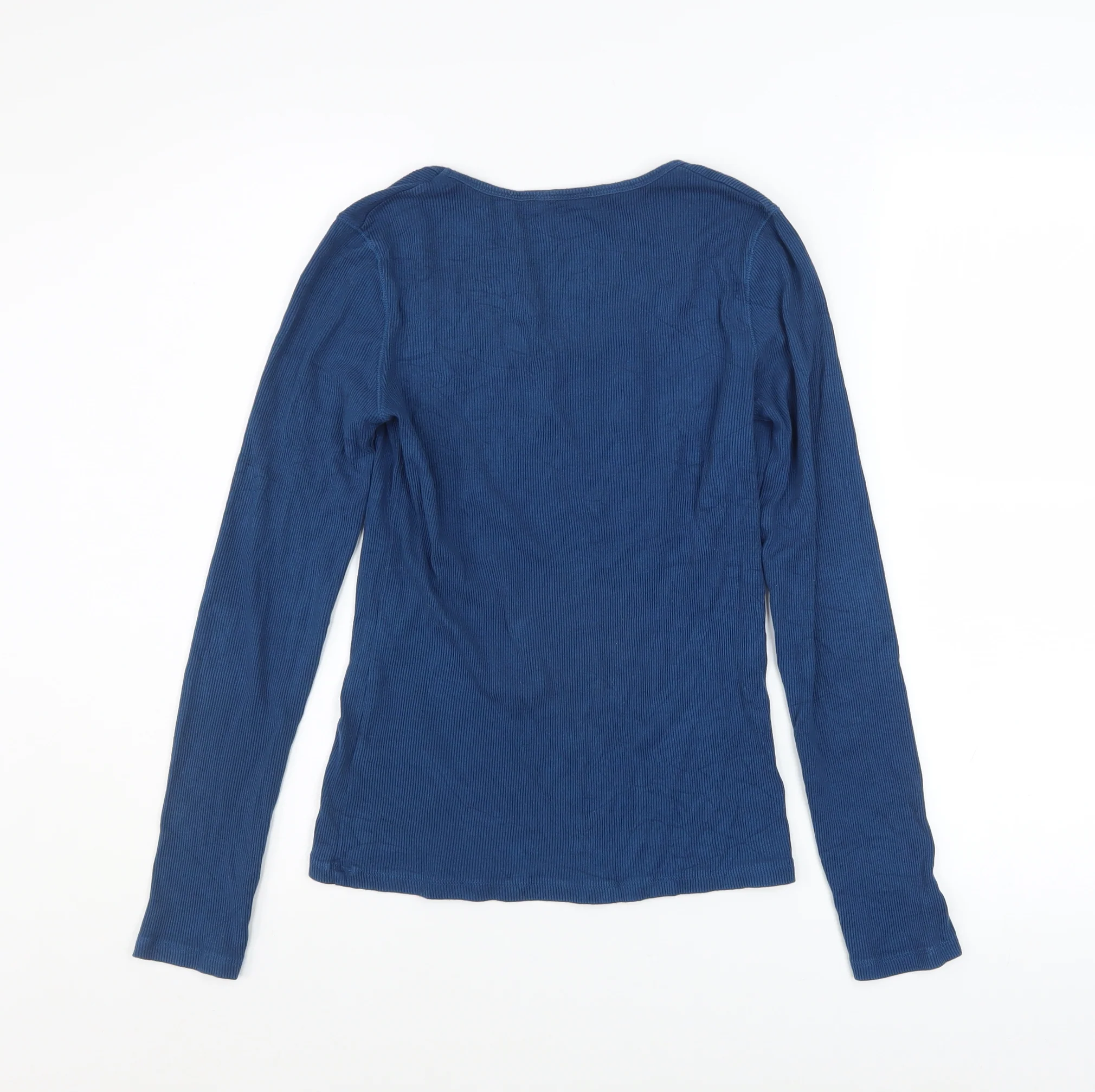 Jigsaw Women's Blue Long Sleeve Modal Jersey Top XS - Image 3