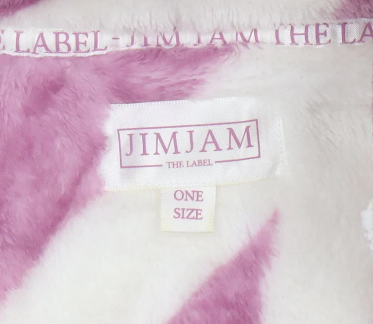 JIMJAM THE LABEL Women's Purple Fleece Hooded Robe One Size - Image 4