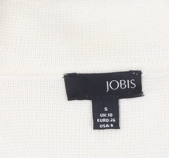 Jobis Women Ivory Black Trim Cardigan UK 10 Cotton Blend - Image 5