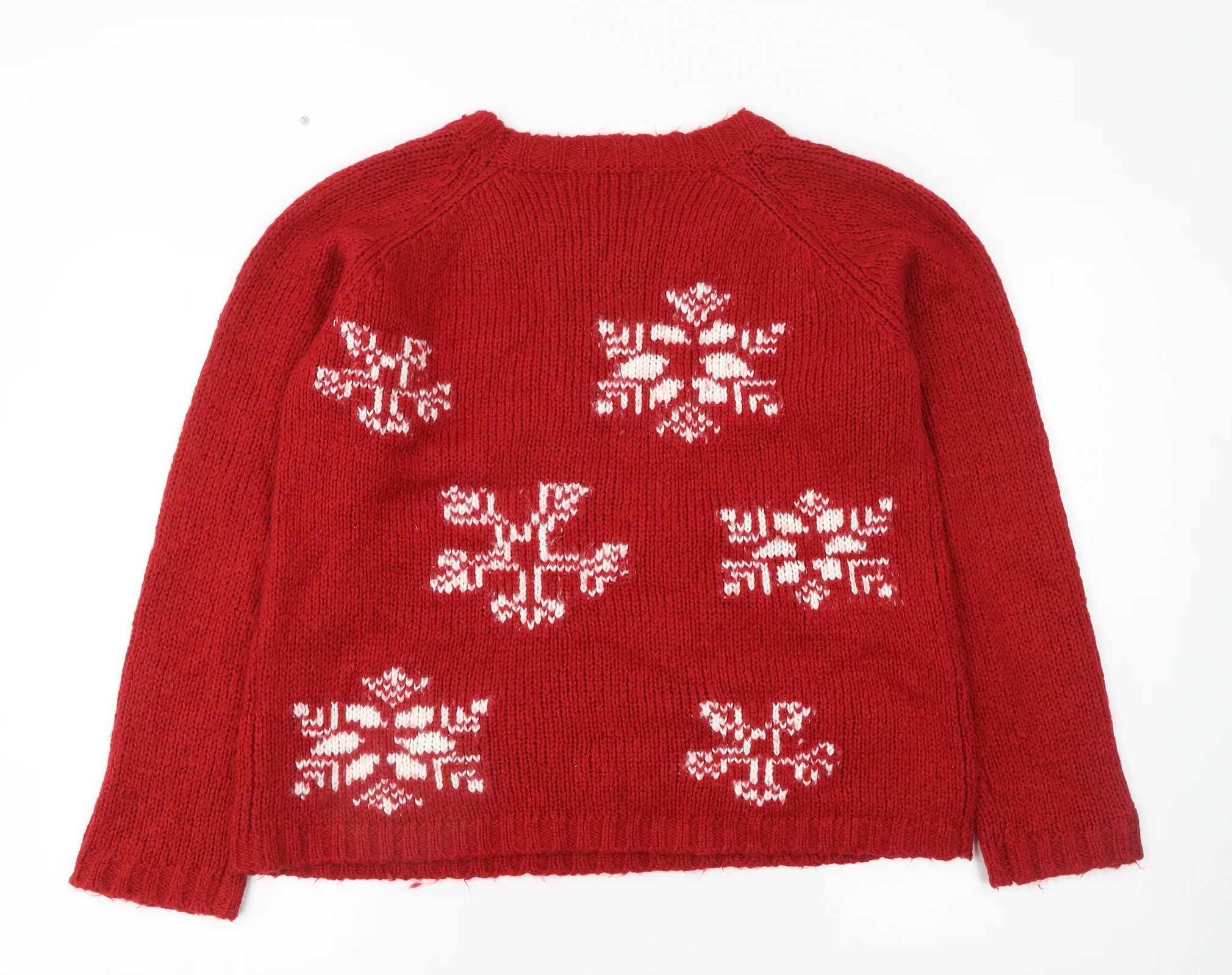 Joe Browns Women Red Chunky Knit Christmas Jumper Size 12 - Image 3