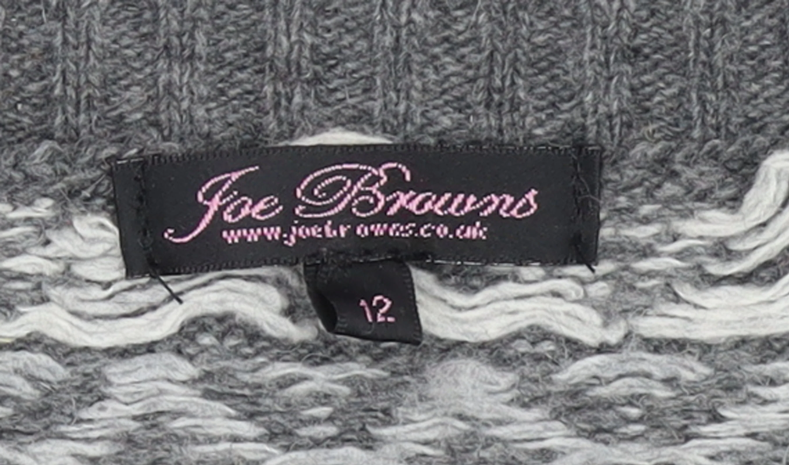 Joe Browns Women's Grey Fair Isle Knit Jumper Dress Size 12 - Image 4