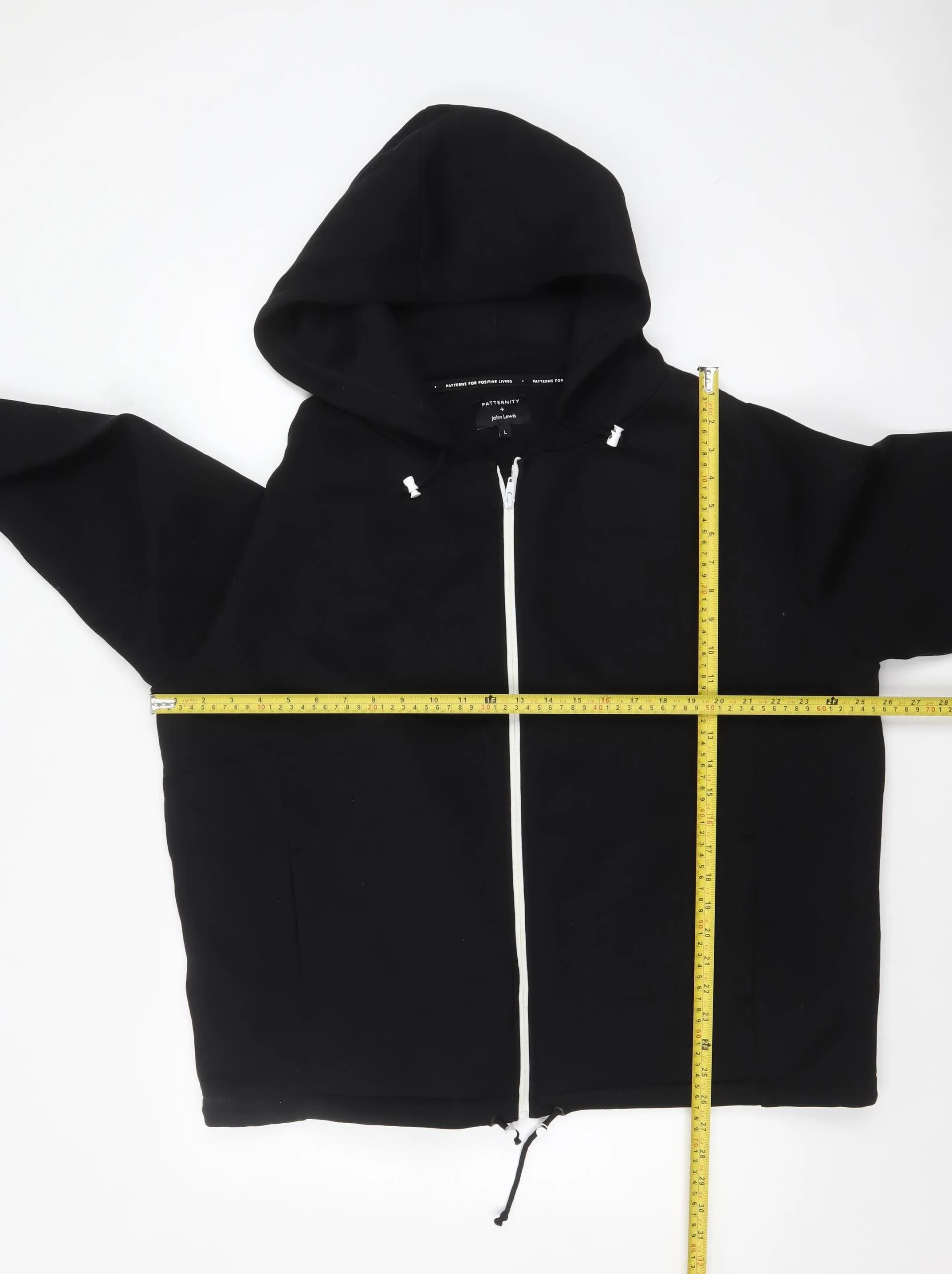 John Lewis Paternity Black Womens Large Full Zip Hoodie - Image 2