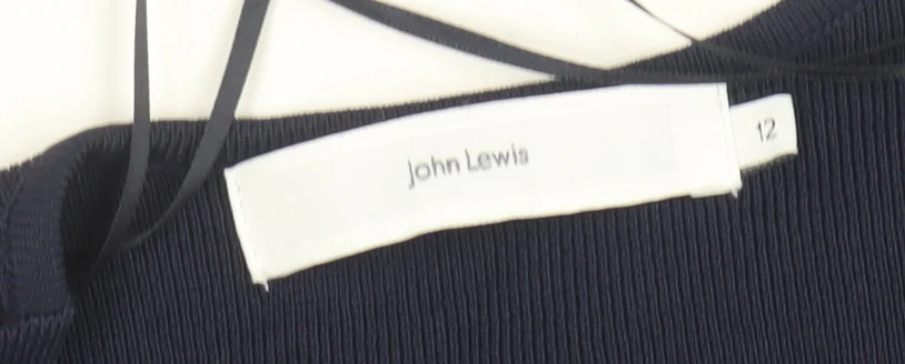John Lewis Women Blue Size 12 Open Knit Long Sleeve Cardigan - Image 5