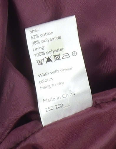 John Lewis Women's Purple Belted Trench Coat Size 12 - Image 5