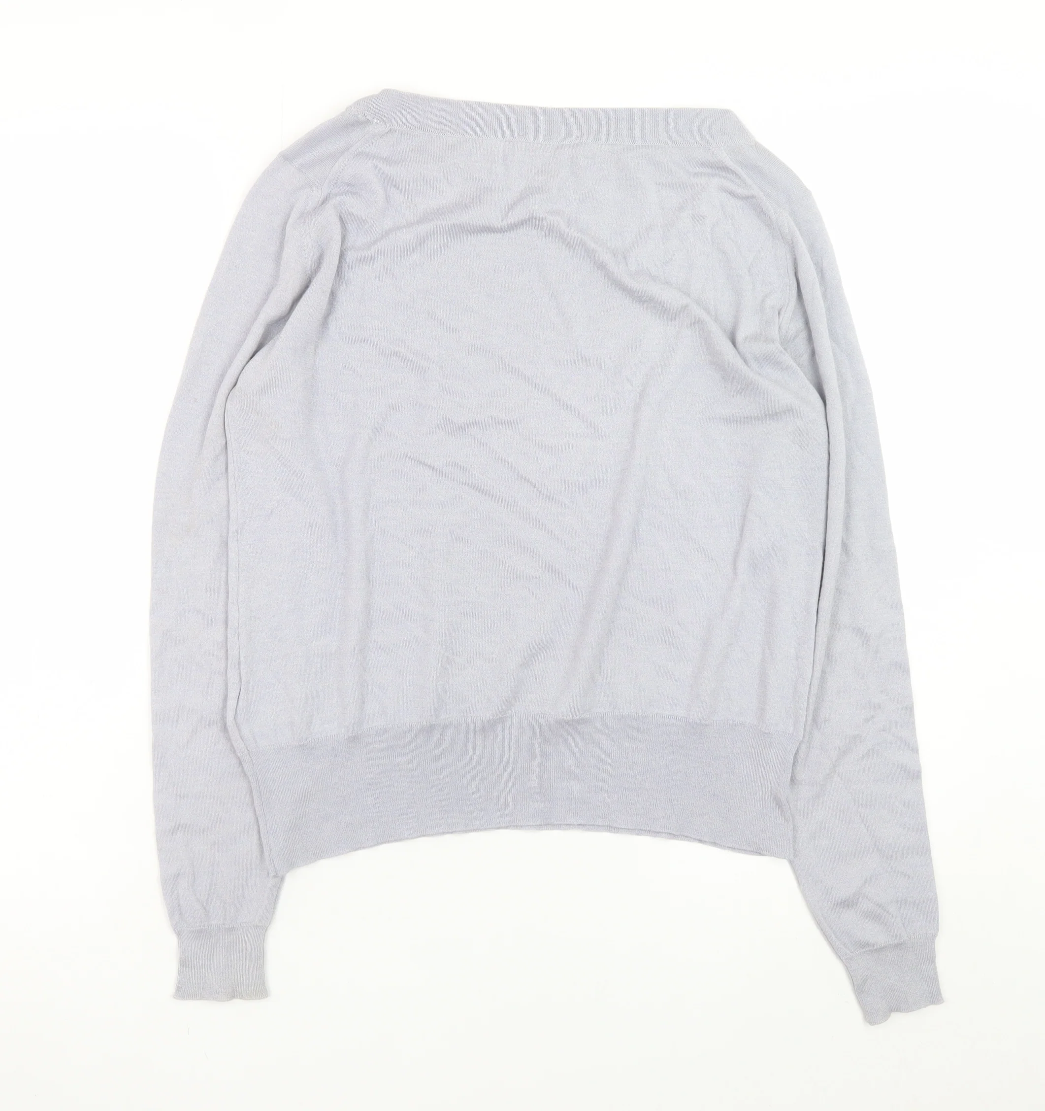 John Smedley Men’s Grey Wool Cotton Small Crew Neck Jumper - Image 3