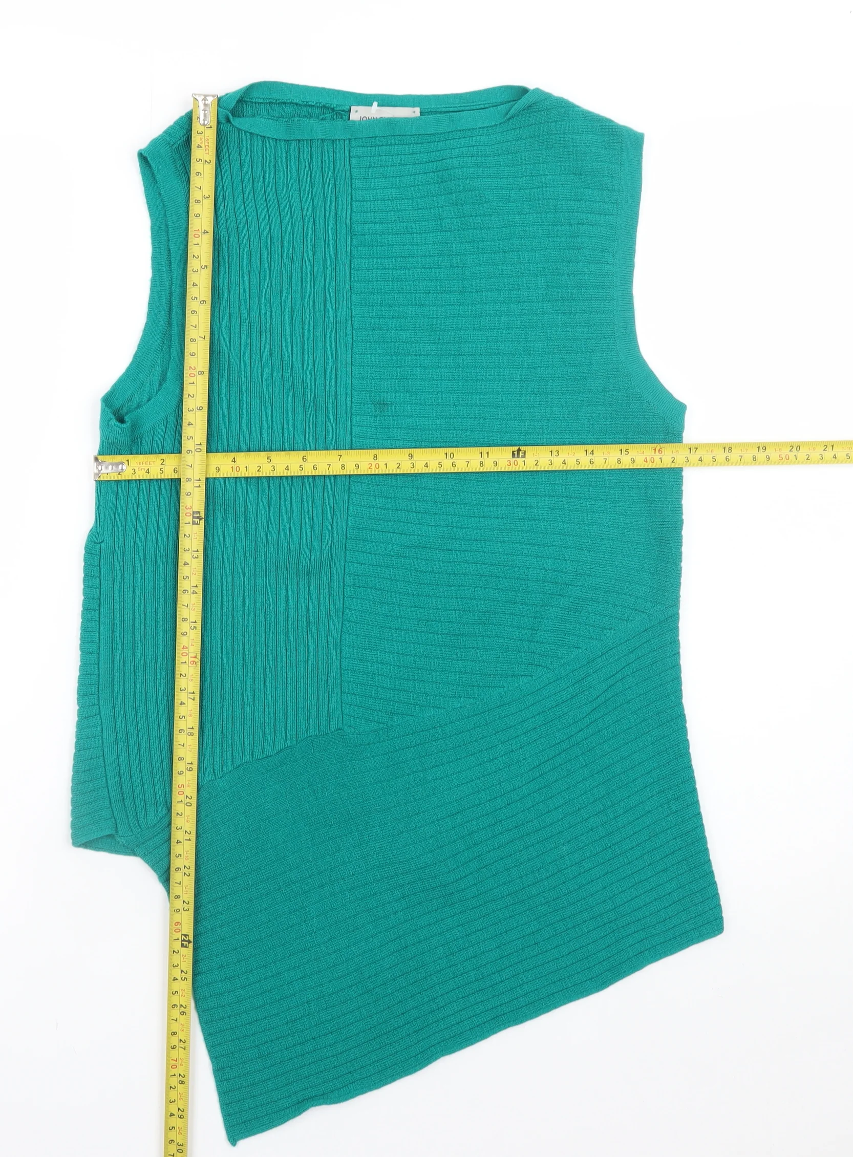 John Smedley Women's Green 100% Merino Wool Sleeveless Tank Top Size S - Image 2