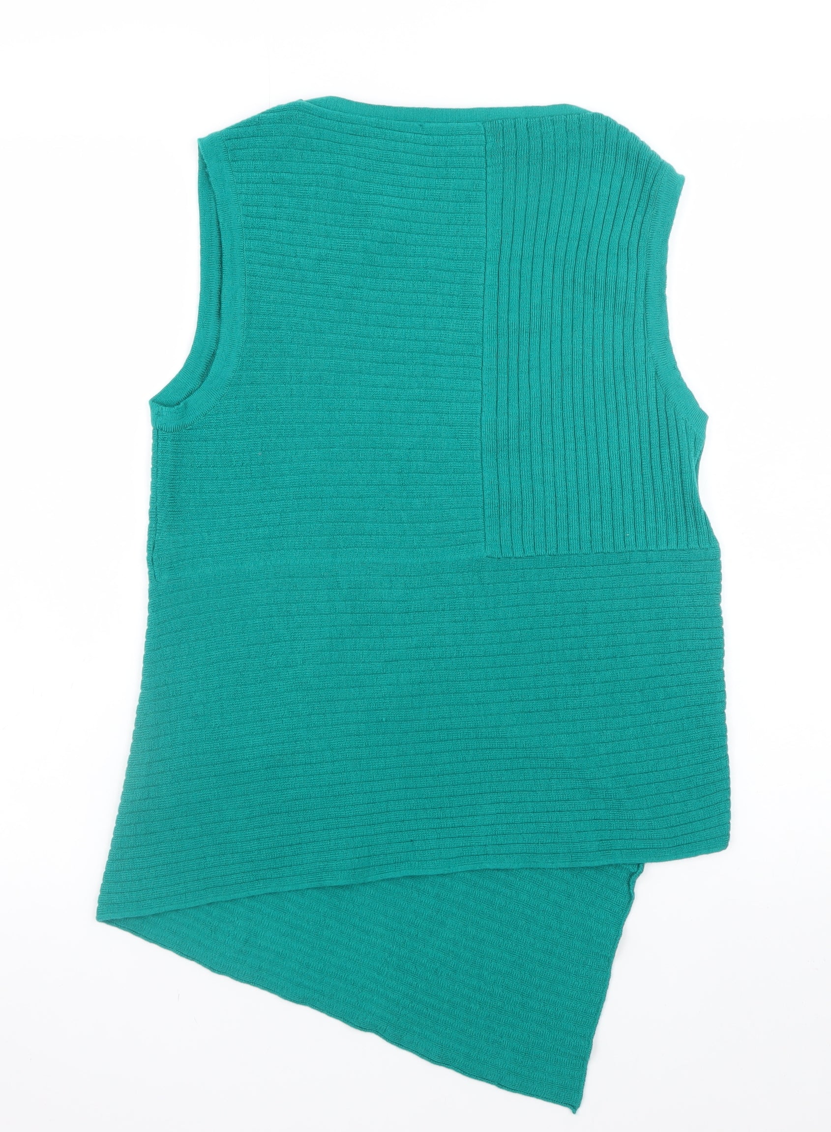 John Smedley Women's Green 100% Merino Wool Sleeveless Tank Top Size S - Image 3