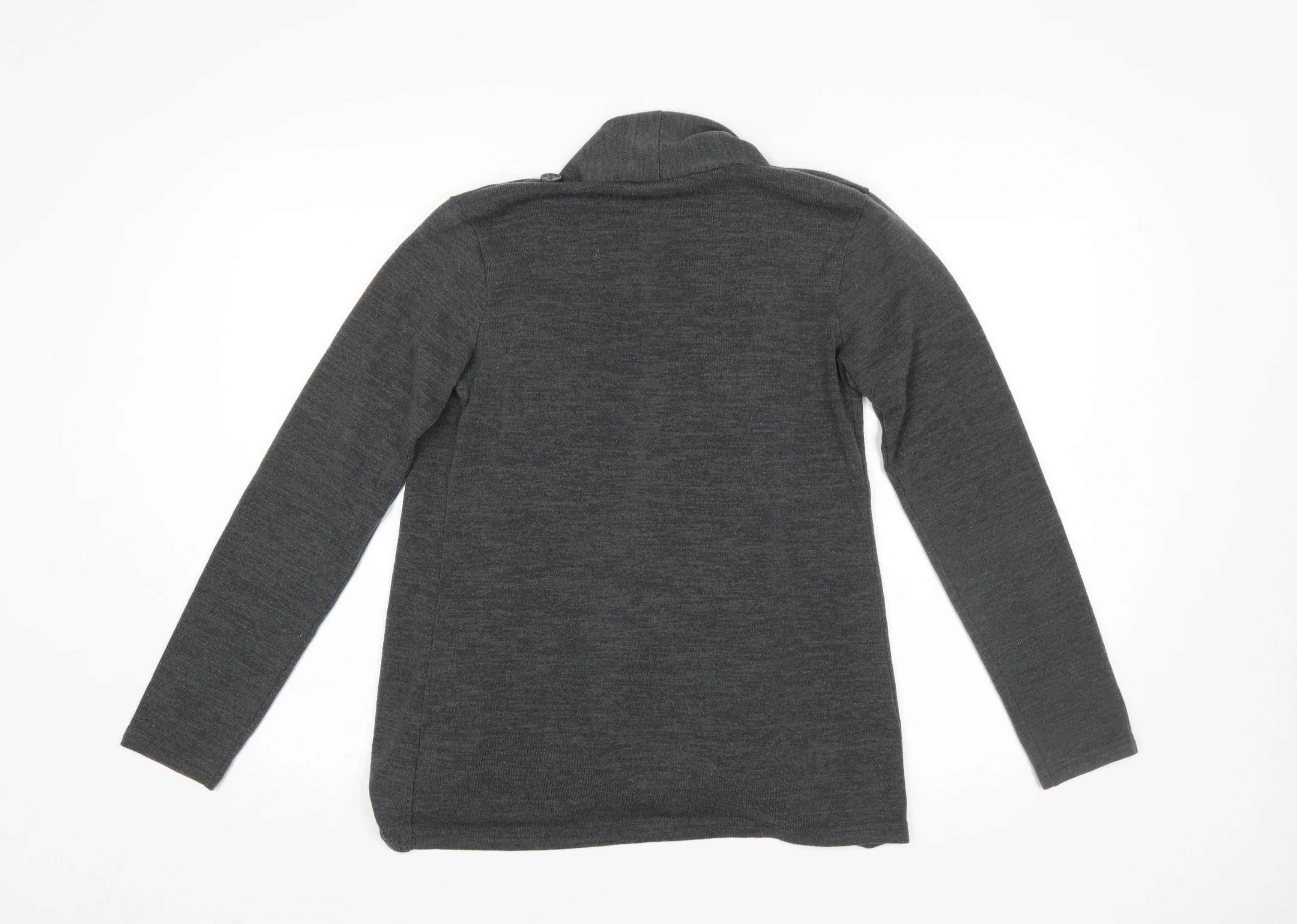 JoJo Maman Bébé Women Grey Long Sleeve Open Knit Cardigan S - Image 3