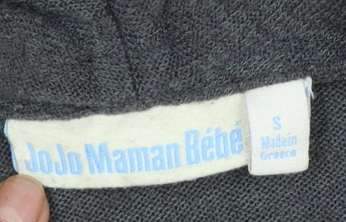 JoJo Maman Bébé Women Grey Long Sleeve Open Knit Cardigan S - Image 4