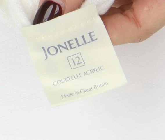 Jonelle Womens Ivory Roll Neck Acrylic Jumper Size 12 - Image 4
