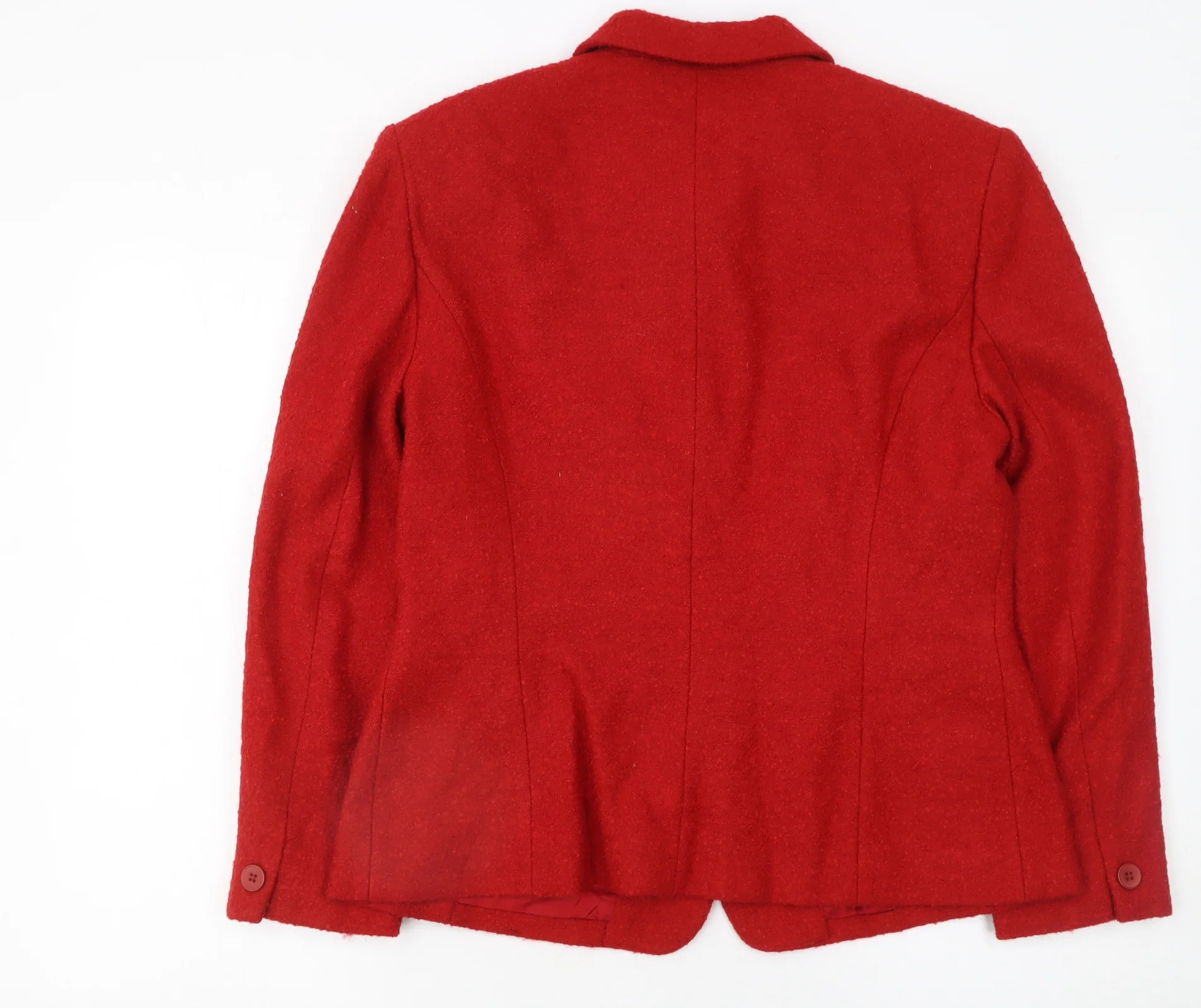 Jones New York Women's Red Wool Blend Classic Blazer Size 12 - Image 3