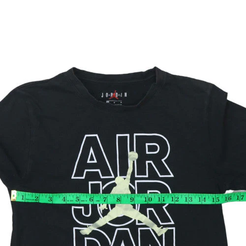 Jordan Boys Black Air Jordan Graphic Short Sleeve T-Shirt L 12-13 Yrs - Image 2