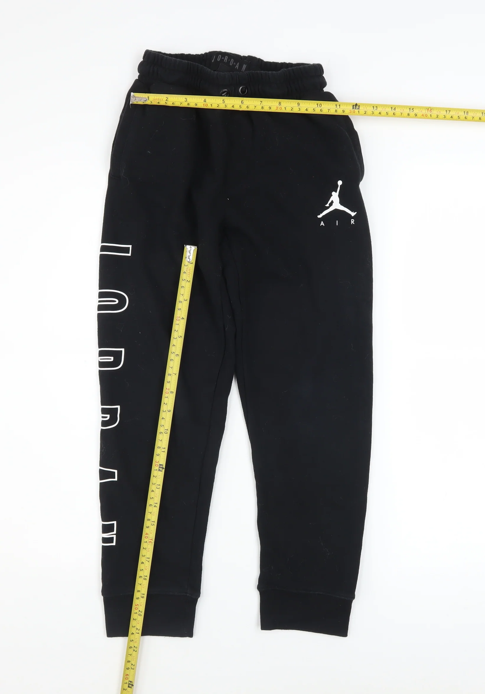 Jordan Boys Black Jogger Sweatpants Size 10-12 Years Cotton Blend - Image 2