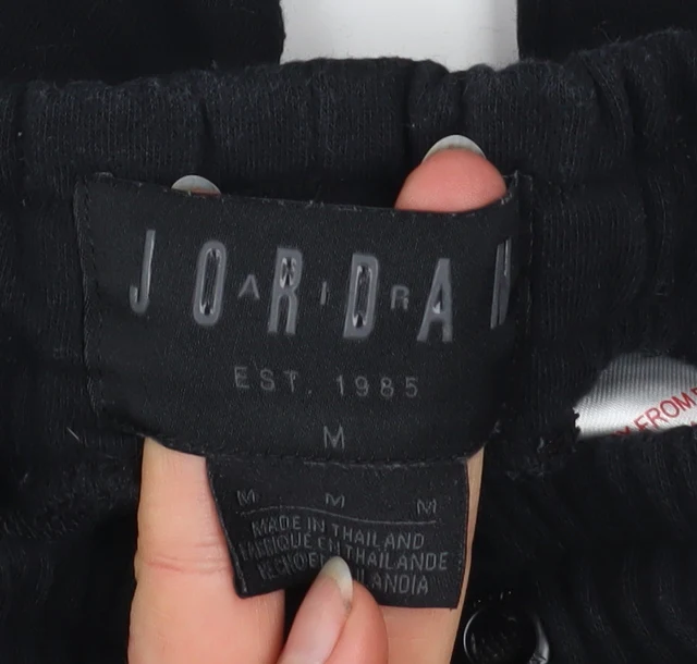 Jordan Boys Black Jogger Sweatpants Size 10-12 Years Cotton Blend - Image 4