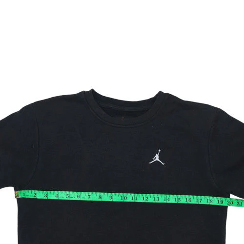 Jordan Boys Black Sweatshirt 13-15 Years Crew Neck Pullover Fleece - Image 2
