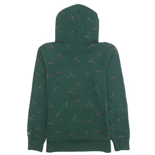 Jordan Boys Green Pullover Hoodie 12 Years L Graphic Print Fleece - Image 4