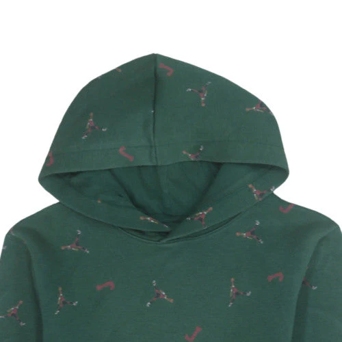 Jordan Boys Green Pullover Hoodie 12 Years L Graphic Print Fleece - Image 7