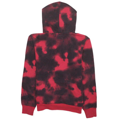 Jordan Boys Red Tie-Dye Pullover Hoodie 14-15 Years Fleece Logo Sweatshirt - Image 4