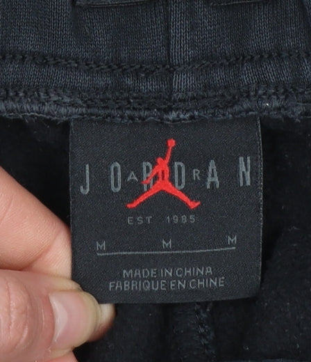 Jordan Men's Black Jogger Sweatpants M Cotton Blend Tapered Fit - Image 4