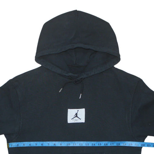 Jordan Men's Black Pullover Hoodie Medium Sports Logo Fleece - Image 2