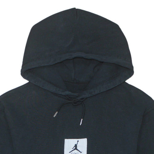 Jordan Men's Black Pullover Hoodie Medium Sports Logo Fleece - Image 8