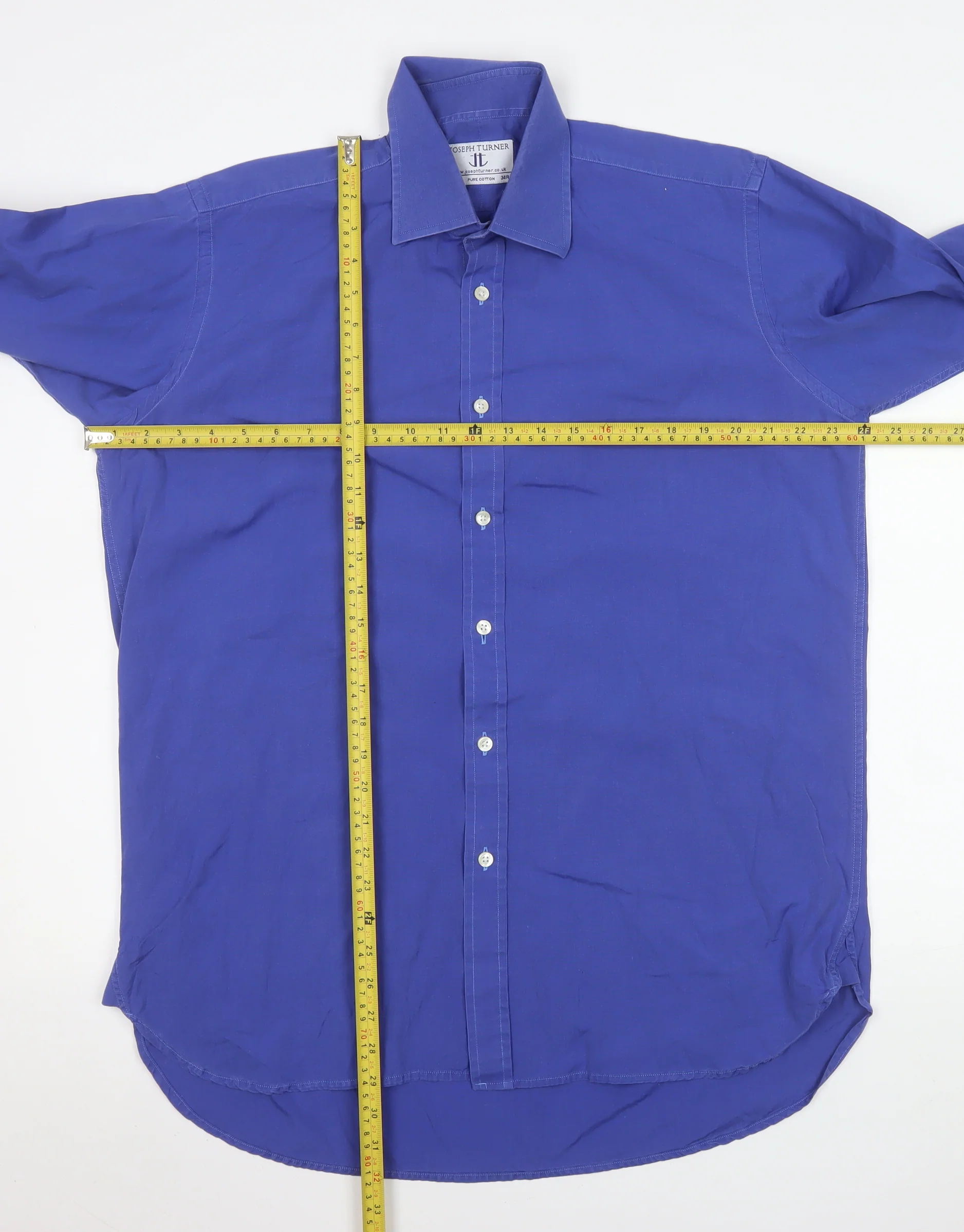 Joseph Turner Women's Blue 16 Cotton Long Sleeve Button-Up Shirt - Image 2