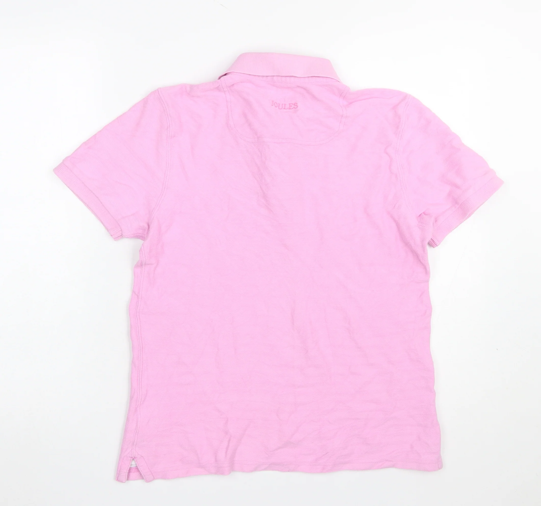 Joules Men’s Pink Cotton Polo Shirt Size S Short Sleeve Casual - Image 3