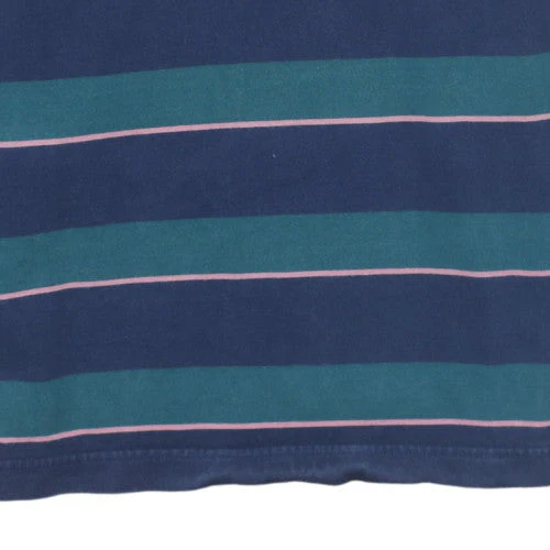 Joules Men's Blue Striped Long Sleeve Rugby Polo Shirt Size S - Image 8