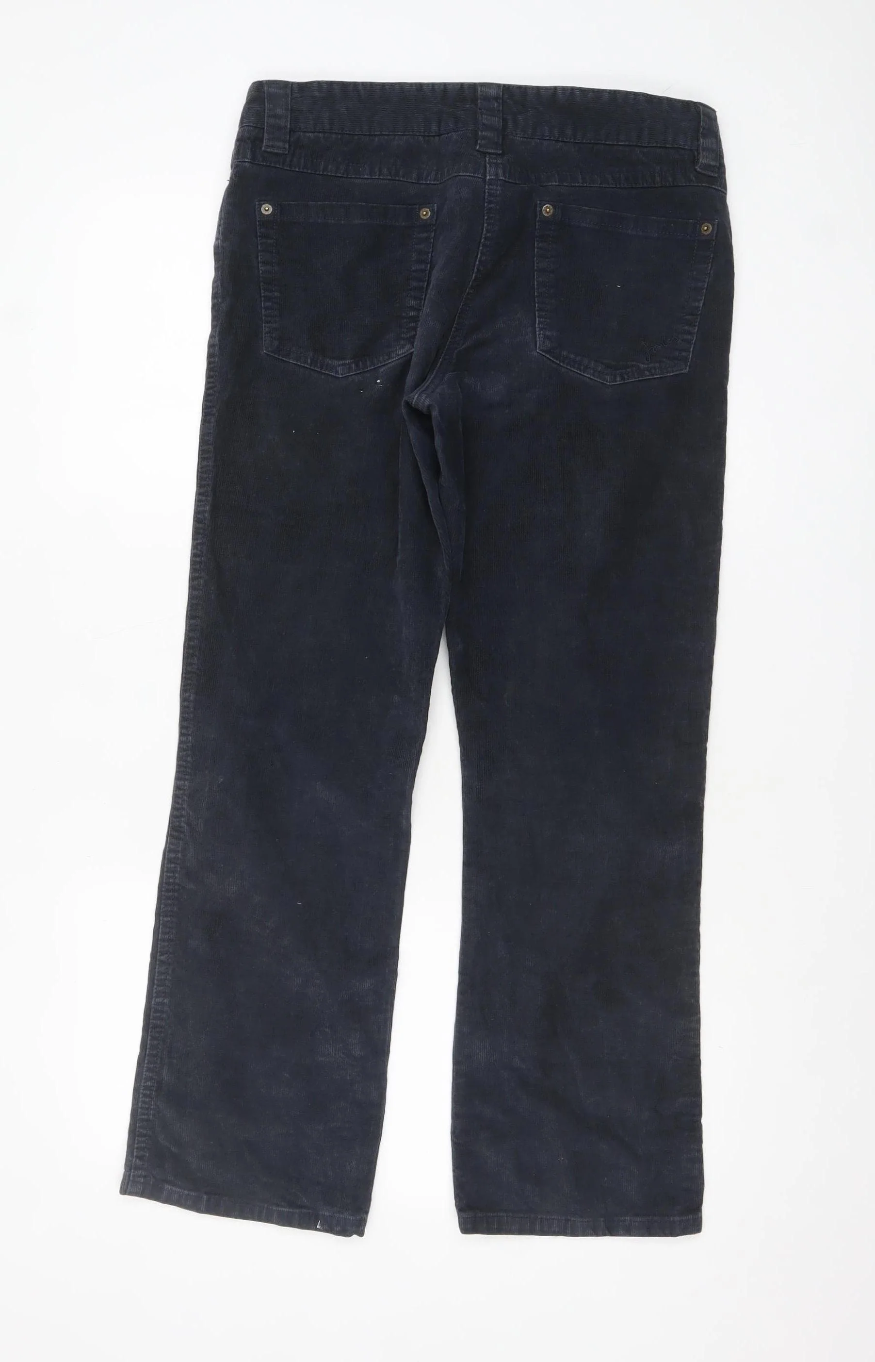 Joules Women Blue Corduroy Chino Trousers Size 12 Regular Fit - Image 3