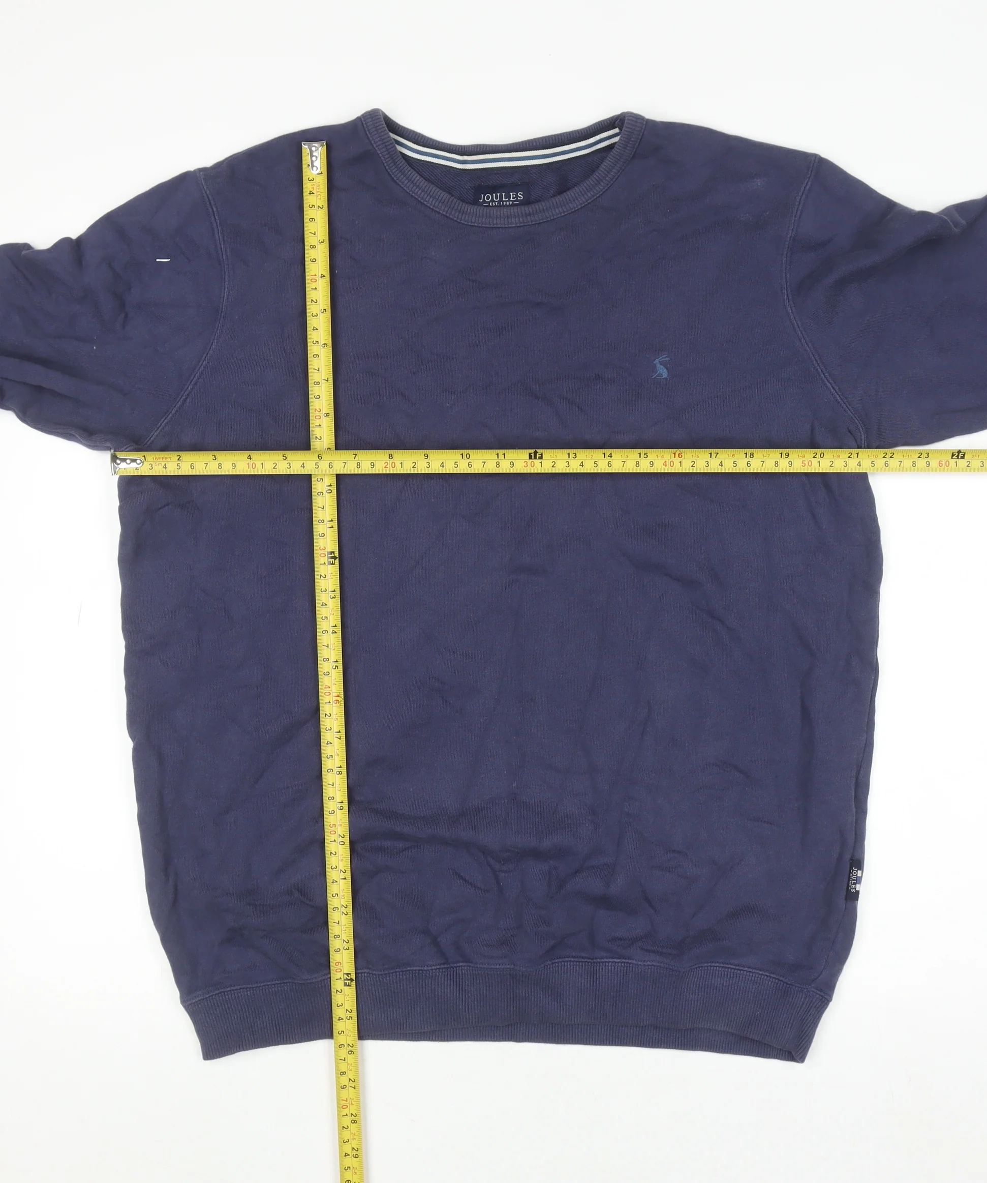 Joules Women Navy Blue Cotton Crew Neck Pullover Sweatshirt Size M - Image 2