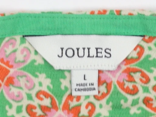 Joules Women’s Multicoloured Geometric Fit & Flare Dress L - Image 5