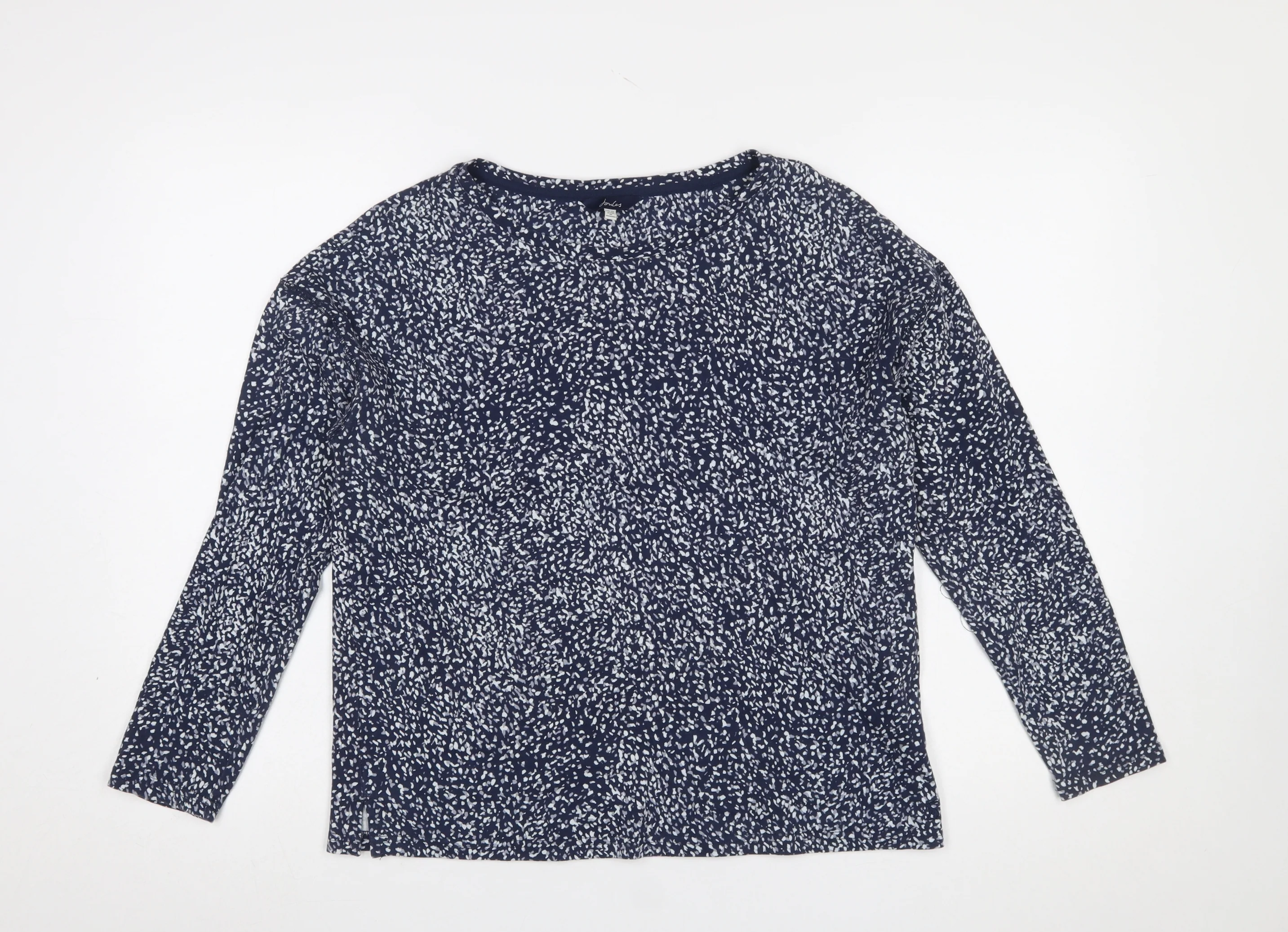 Joules Womens Blue Floral Long Sleeve Cotton T-Shirt UK 10