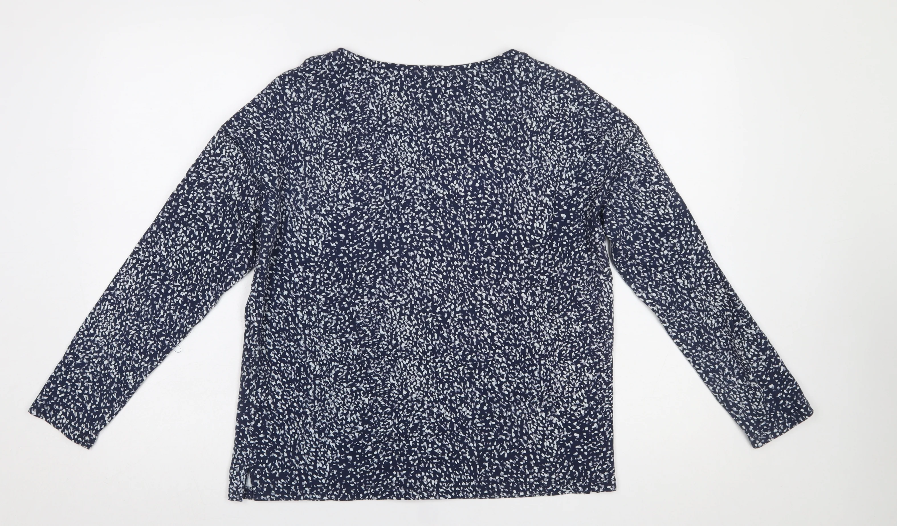 Joules Womens Blue Floral Long Sleeve Cotton T-Shirt UK 10 - Image 3