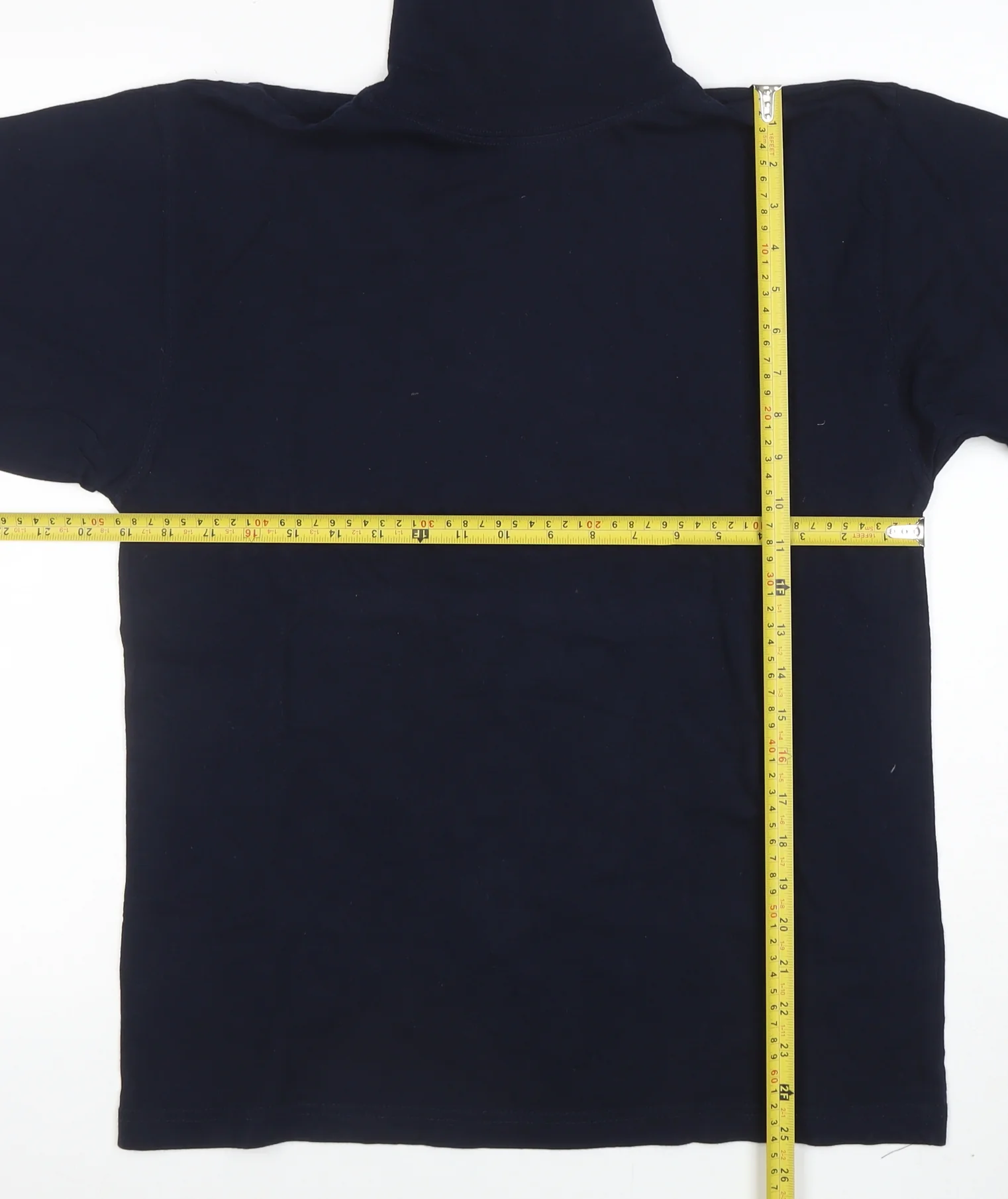 Jumpers Women’s Blue Cotton Roll Neck Long Sleeve Top Size S - Image 2