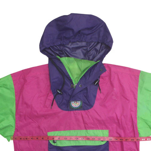 K-Way Womens Multicoloured XS Hooded Anorak Waterproof Jacket - Image 2