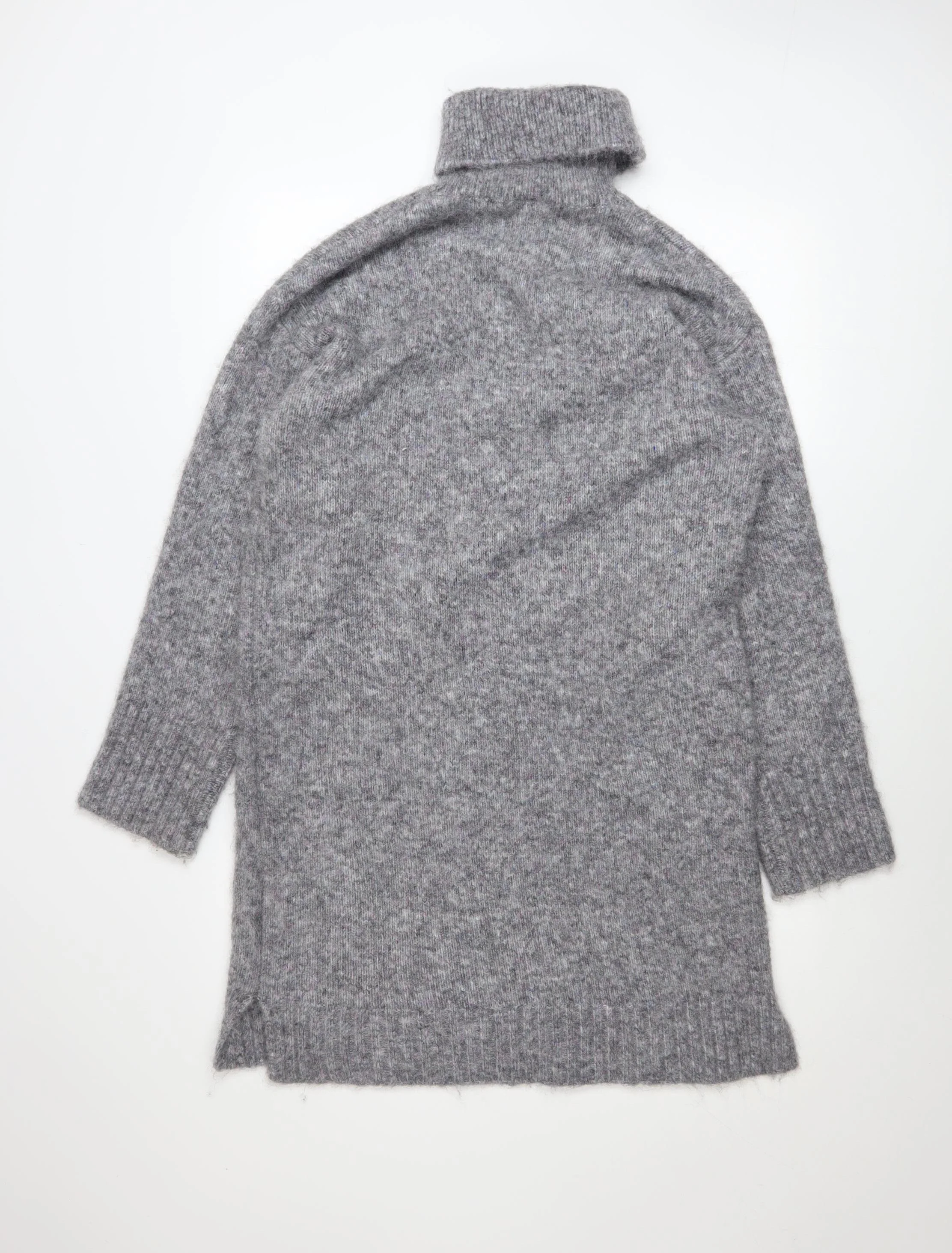 Kaffe Women's Grey Long Sleeve Roll Neck Knit Jumper Dress Size S - Image 3