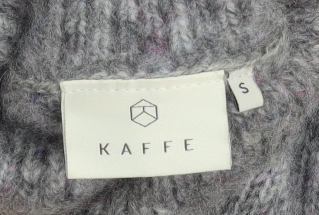 Kaffe Women's Grey Long Sleeve Roll Neck Knit Jumper Dress Size S - Image 4