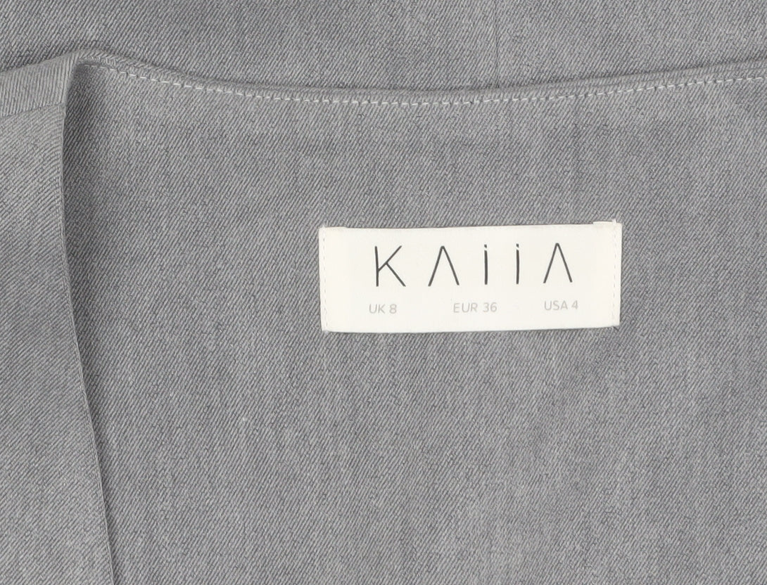 KAIIA Women Grey Suit Waistcoat UK 8 Single Button Tailored Vest - Image 4