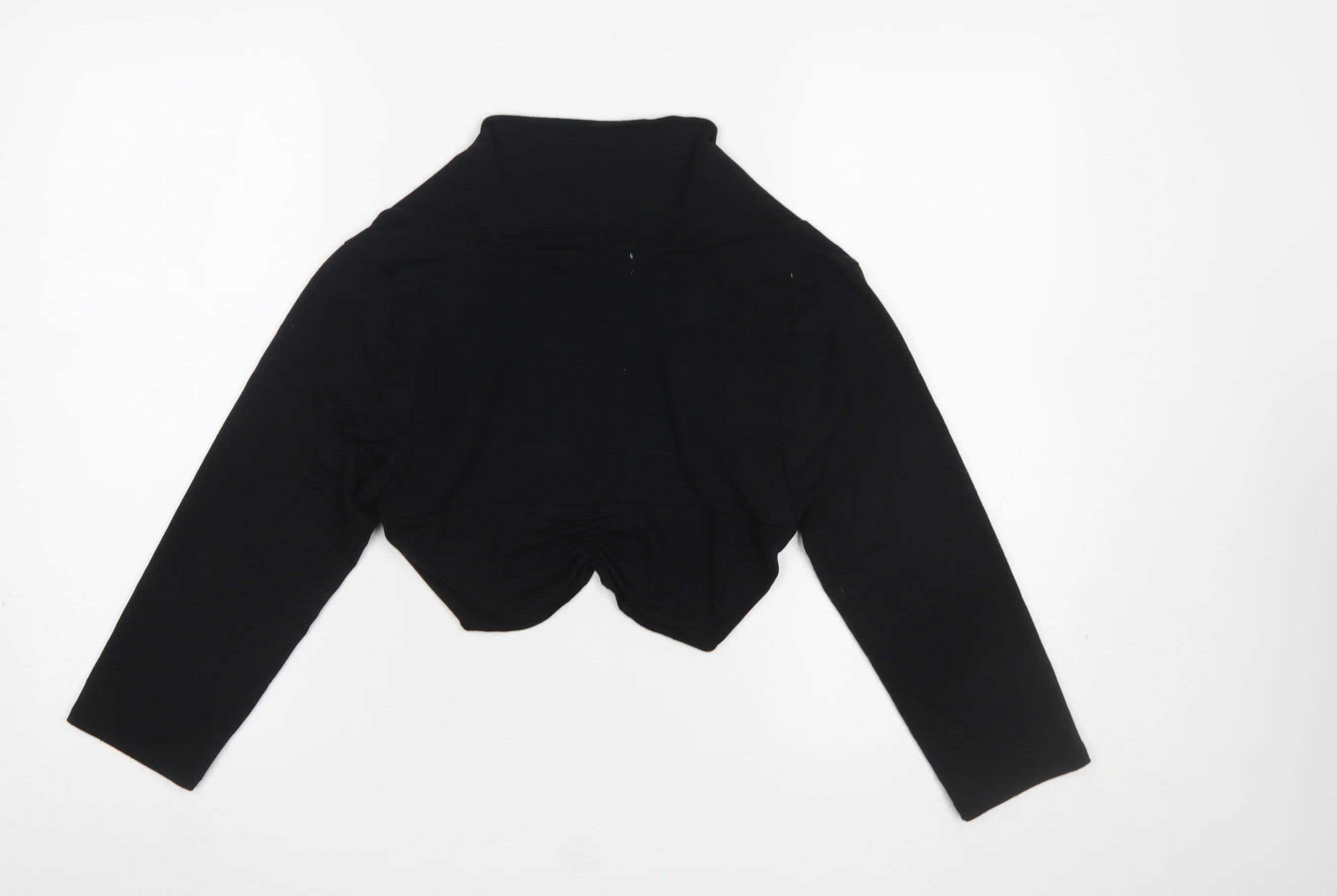 Kaleidoscope Women Black Cropped Long Sleeve Jersey Shrug UK 14 - Image 3
